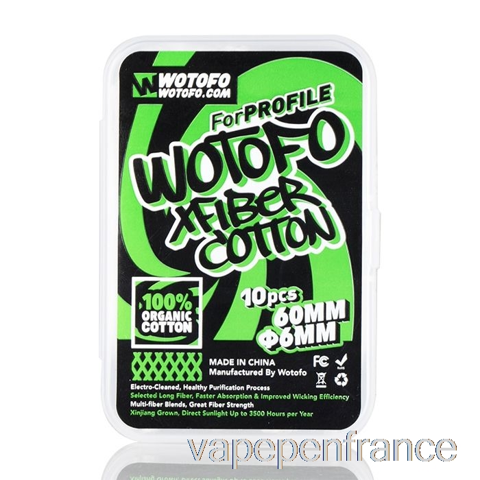 Wotofo Xfiber Coton Xfiber Coton 6mm (10pc) Stylo Vape